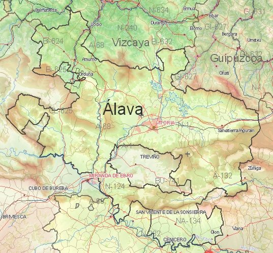Tourist map of Álava