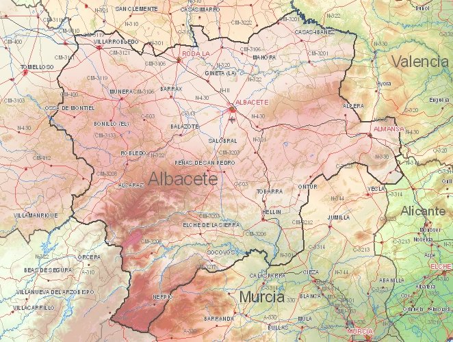 Tourist map of Albacete