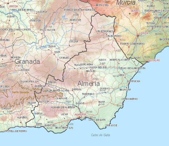 Tourist map of Almería 
