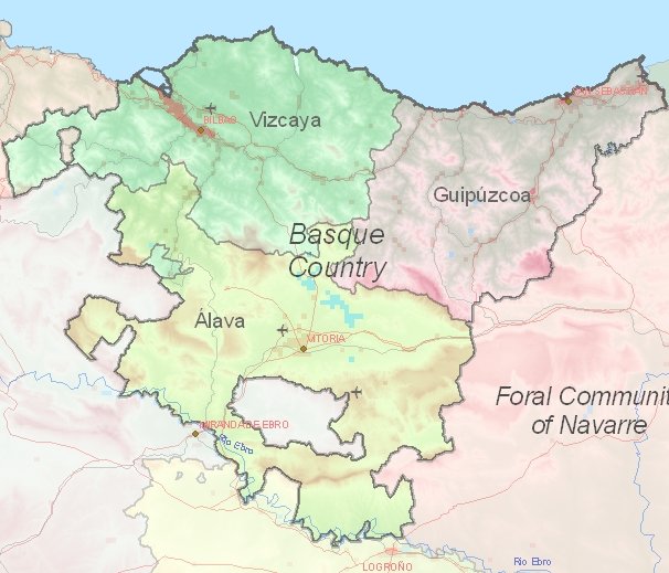Tourist map of Basque Country