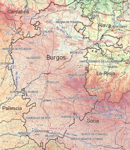 Tourist map of Burgos