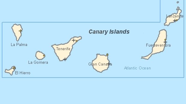 Tourist map of Canary Islands