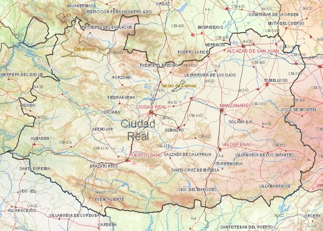 Tourist map of Ciudad Real