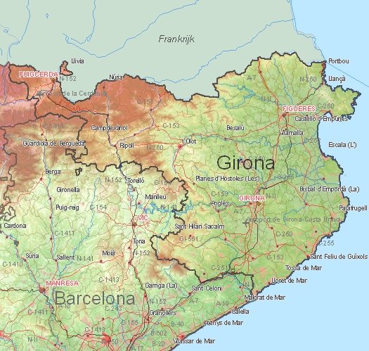 Tourist map of Gerona