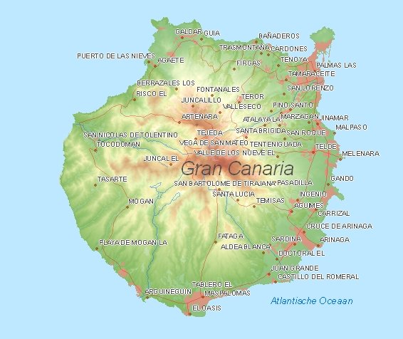 Tourist map of Gran Canaria