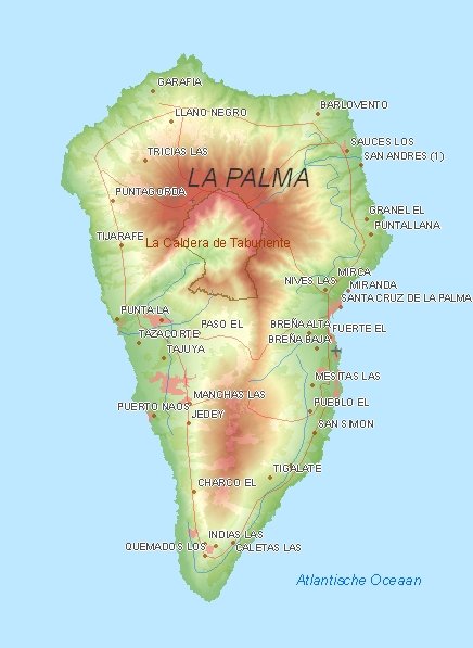 Tourist map of La Palma