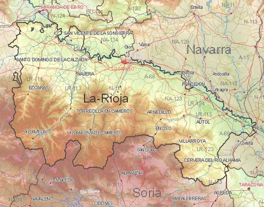 Tourist map of La Rioja