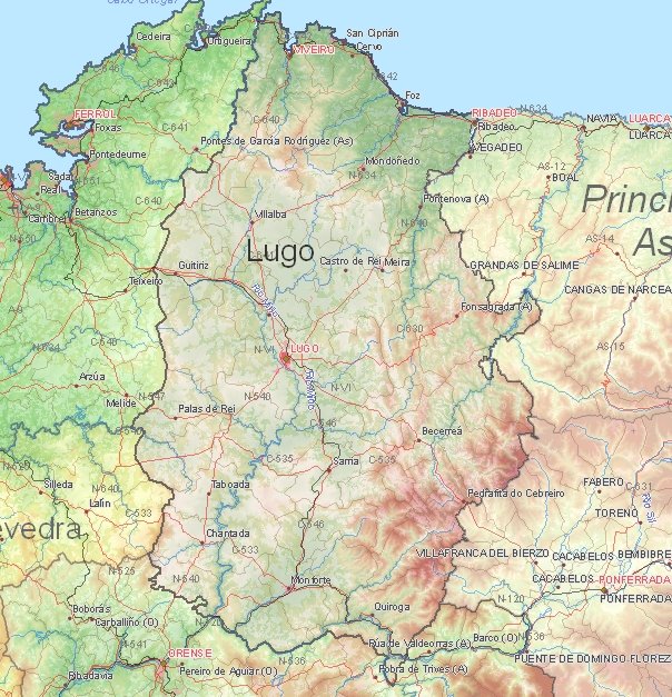 Tourist map of Lugo