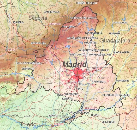 Tourist map of Madrid