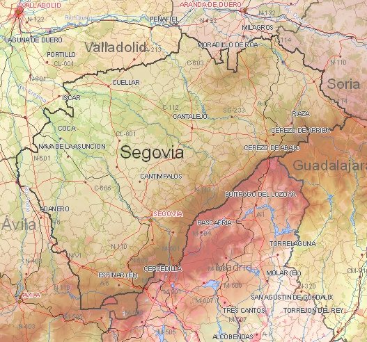Tourist map of Segovia
