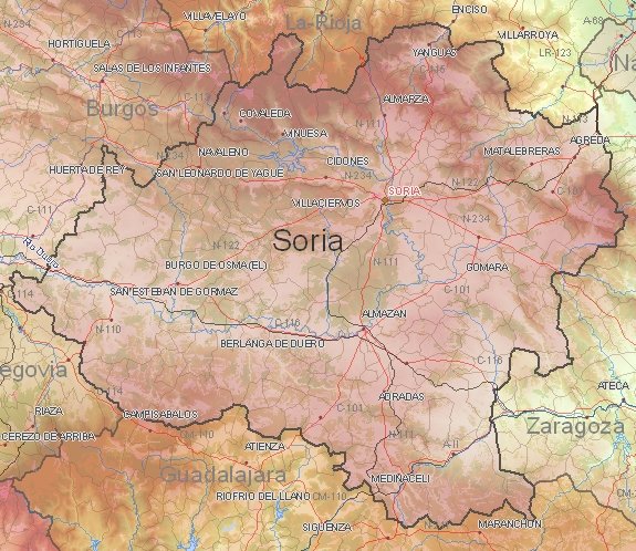 Tourist map of Soria