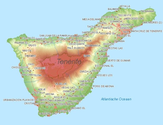Tourist map of Tenerife