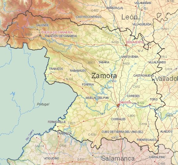 Tourist map of Zamora